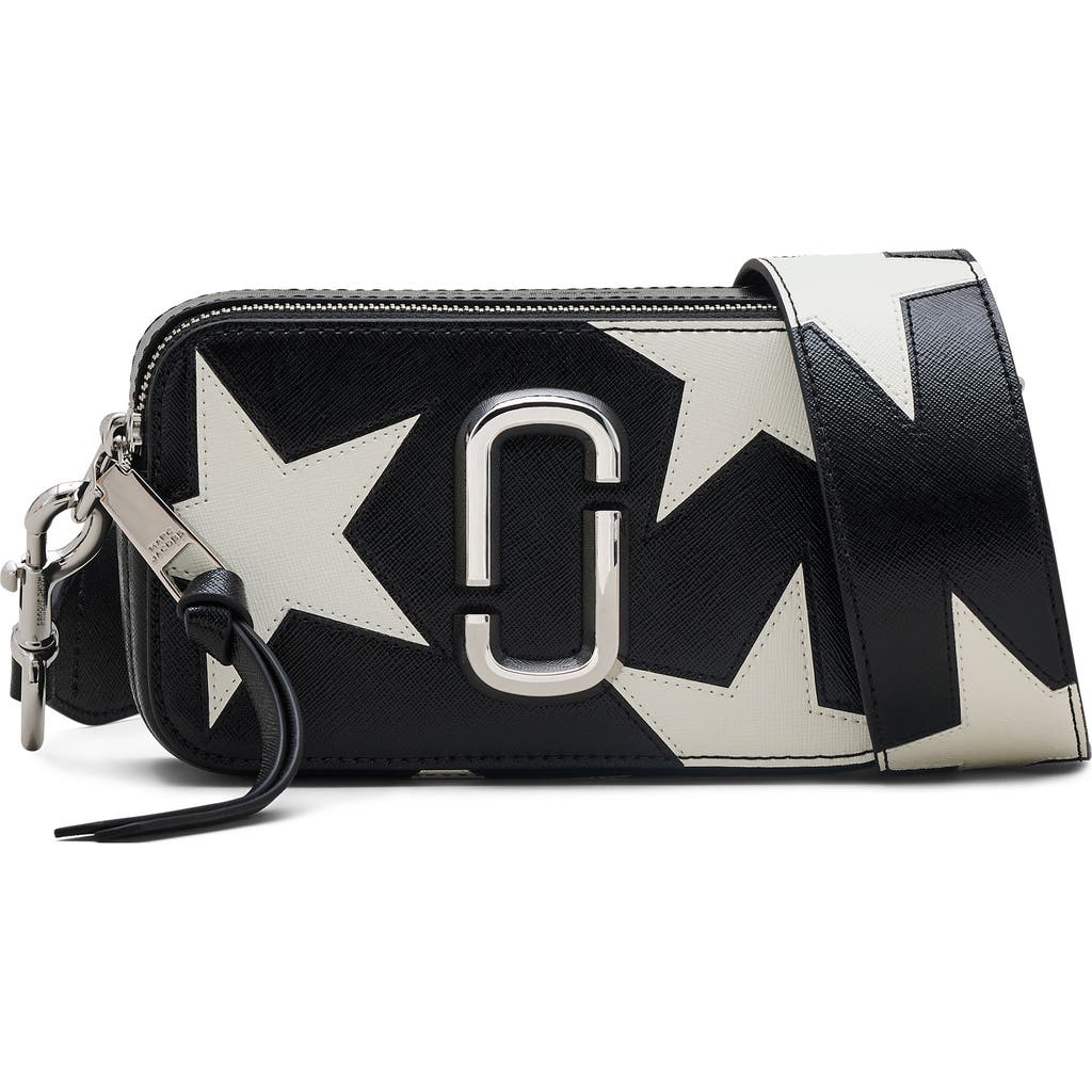 Shop Marc Jacobs The Snapshot Crossbody Bag In Black/white