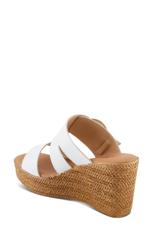 Shop Spring Step Mares Platform Wedge Slide Sandal In White