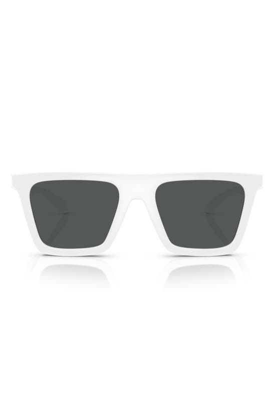 Shop Versace 53mm Rectangular Sunglasses In White
