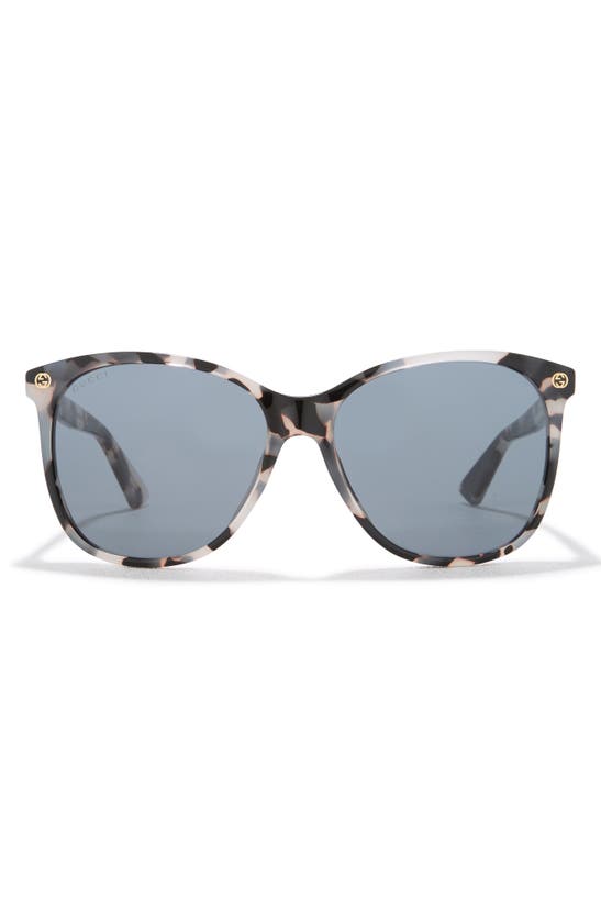 Gucci 58mm Round Sunglasses In Havana Grey