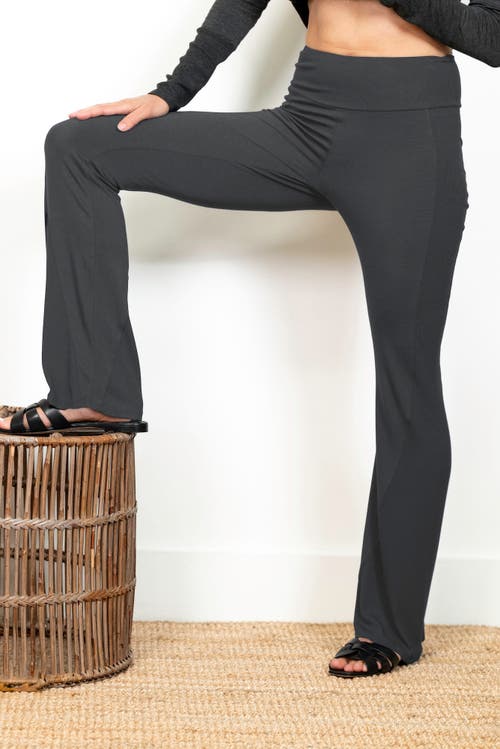 Jjwinks Happy Hour Flare Lounge & Sleep Pants In Charcoal