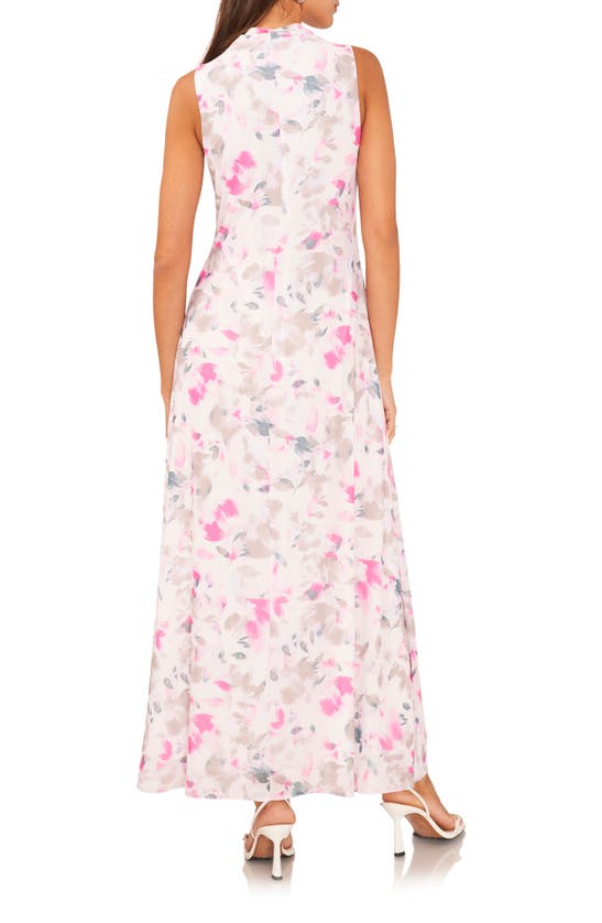 Shop Vince Camuto Floral Sleeveless Maxi Dress In New Ivory