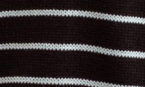 Blu Pepper Stripe Mock Neck Sweater In Black