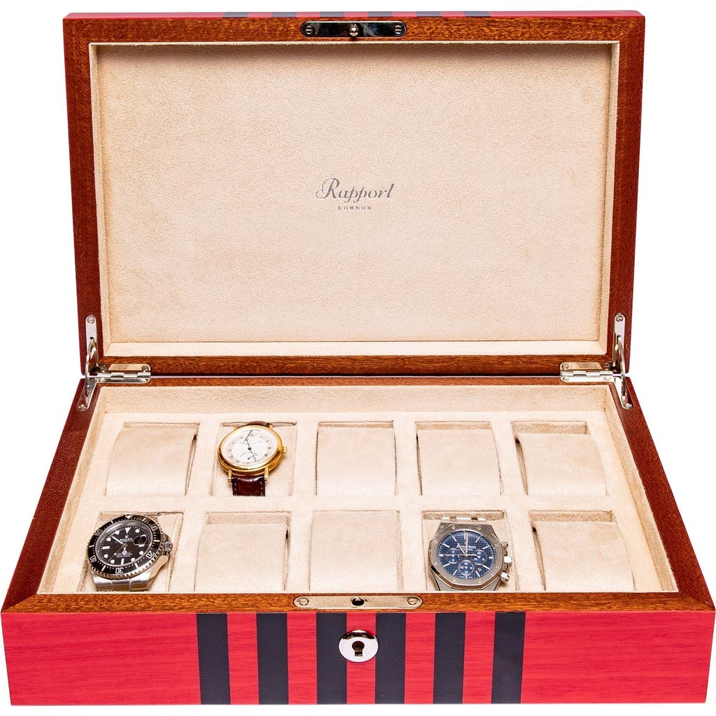 Rapport London Labyrinth Ten Watch Box In Red