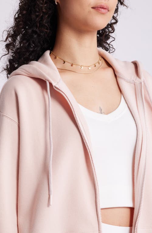 Shop Bp. Oversize Zip Fleece Hoodie In Pink Sepia