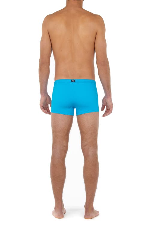 Hom Sea Life Swim Shorts In Turquoise