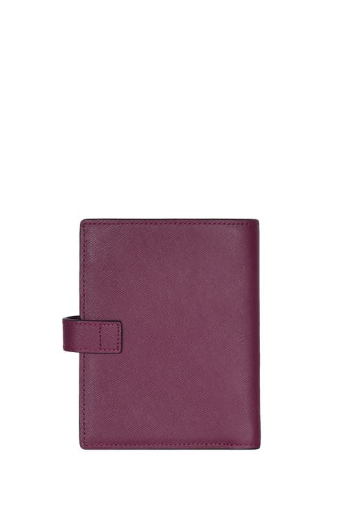 Shop Hyer Goods Upcycled Leather Passport Wallet In Wine Saffiano