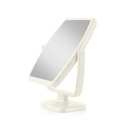 Zadro Geo Makeup Mirror With Magnification In Egret