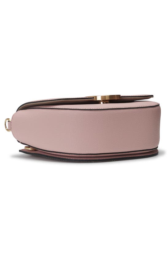 Shop Oryany Lottie Leather Saddle Crossbody Bag In Vintage Pink