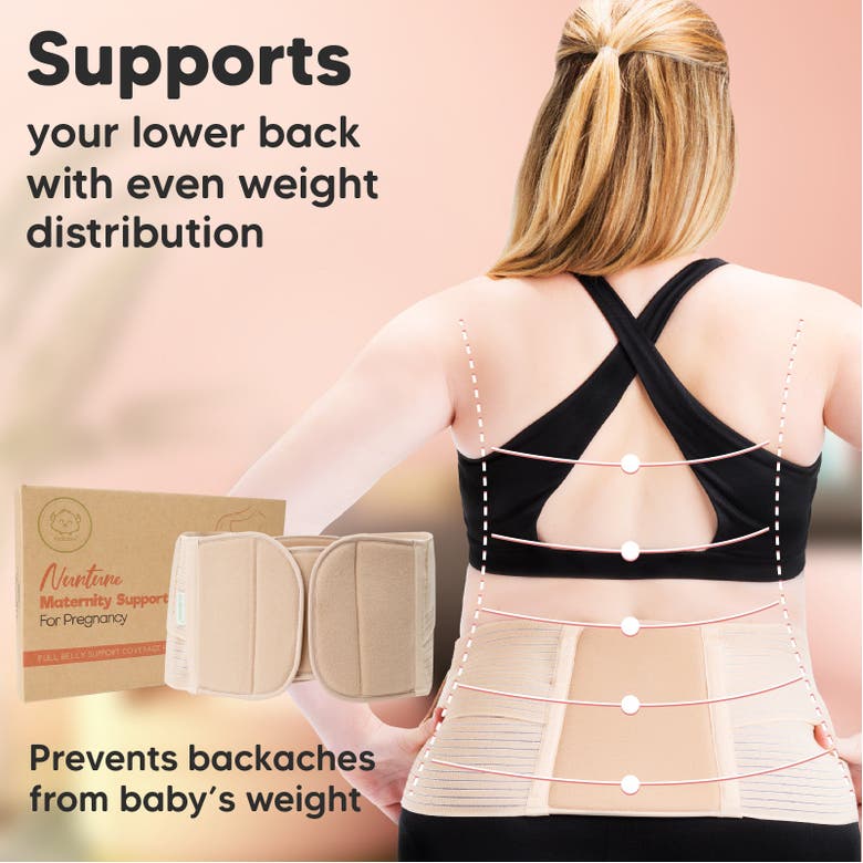 Keababies Nurture 2-in-1 Maternity Support Belt In Classic Ivory