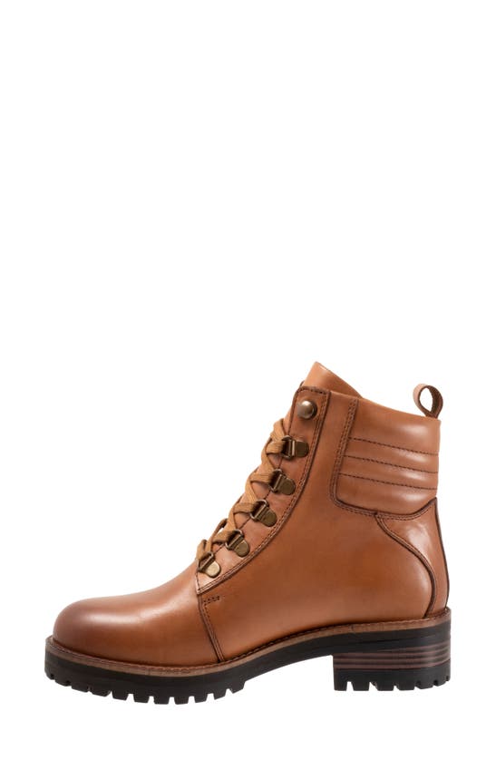 Softwalk Everett Combat Boot In Luggage Leather
