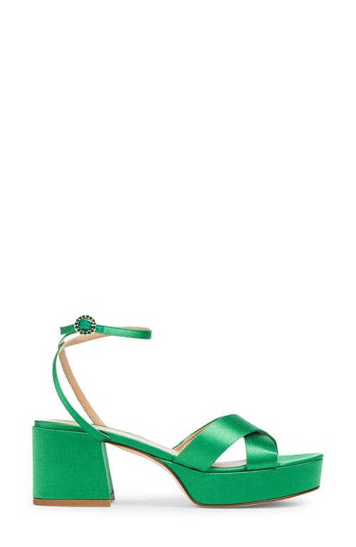 Lk Bennett Amie Platform Sandal In Green-emerald
