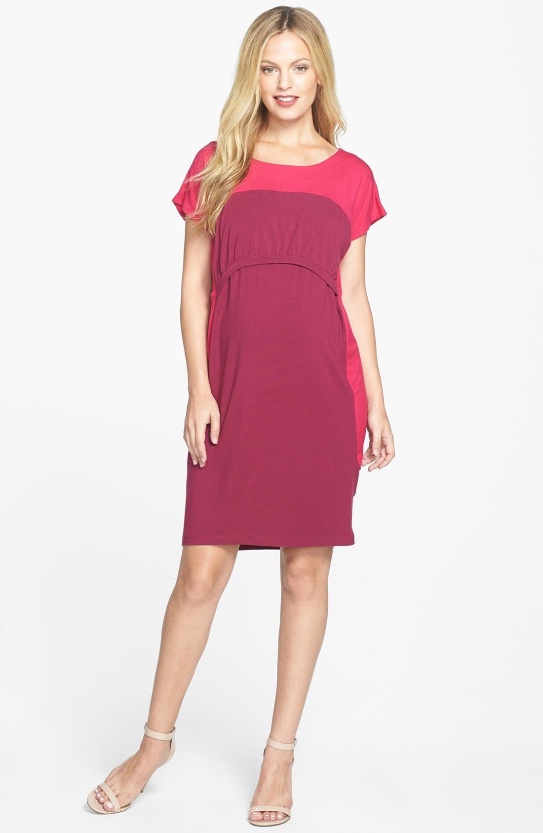 Japanese Weekend Colorblock Maternity/Nursing Dress Nordstrom