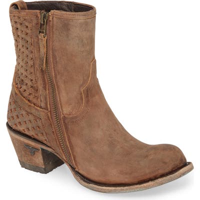 Lane Boots Windfall Perforated Bootie, Brown