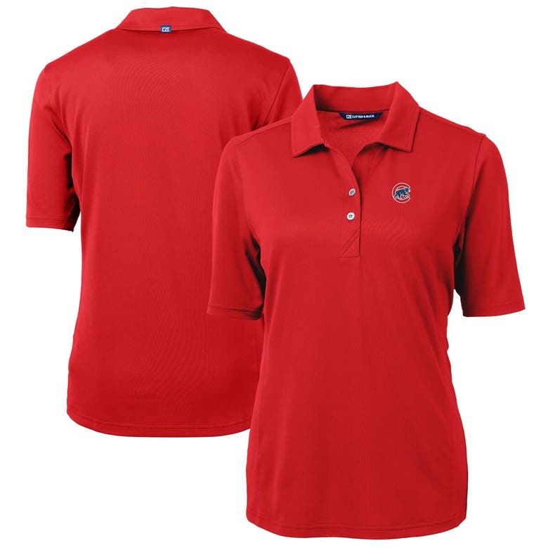 Shop Cutter & Buck Red Chicago Cubs Drytec Virtue Eco Pique Recycled Polo