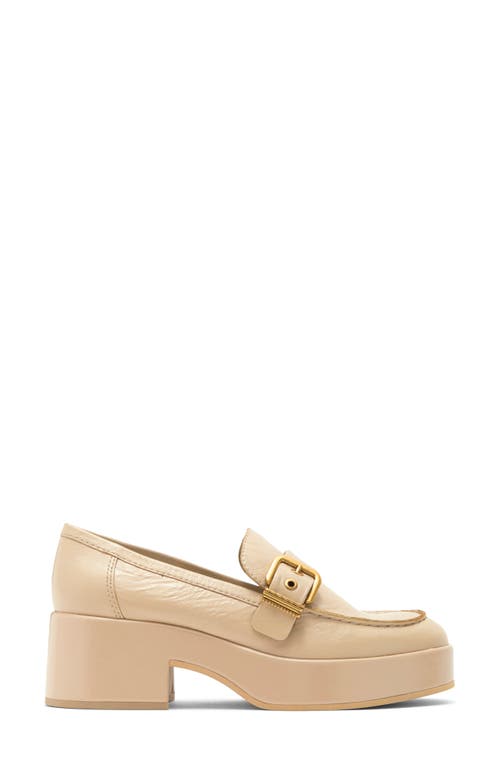 Dolce Vita Yonder Platform Loafer In Sesame Crinkle