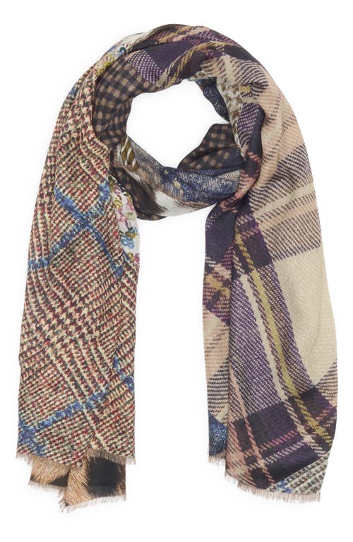 Jane Carr The Patchwork Scarf In Coffee Beige