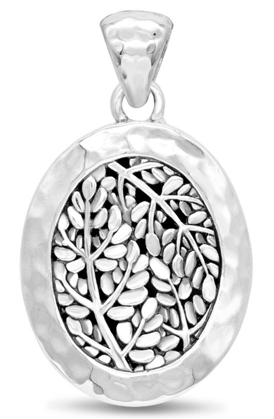 Shop Devata Sterling Silver Filigree Pendant Necklace In Silver/filigree Center
