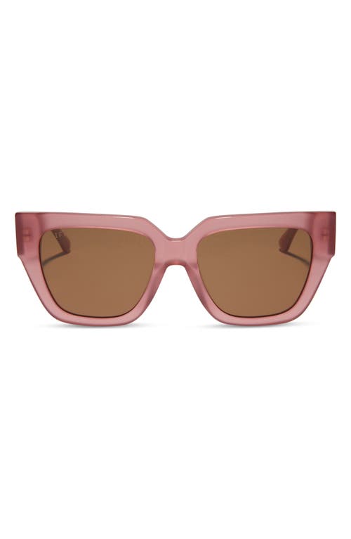 Remi II 53mm Polarized Square Sunglasses in Guava /Brown Gradient