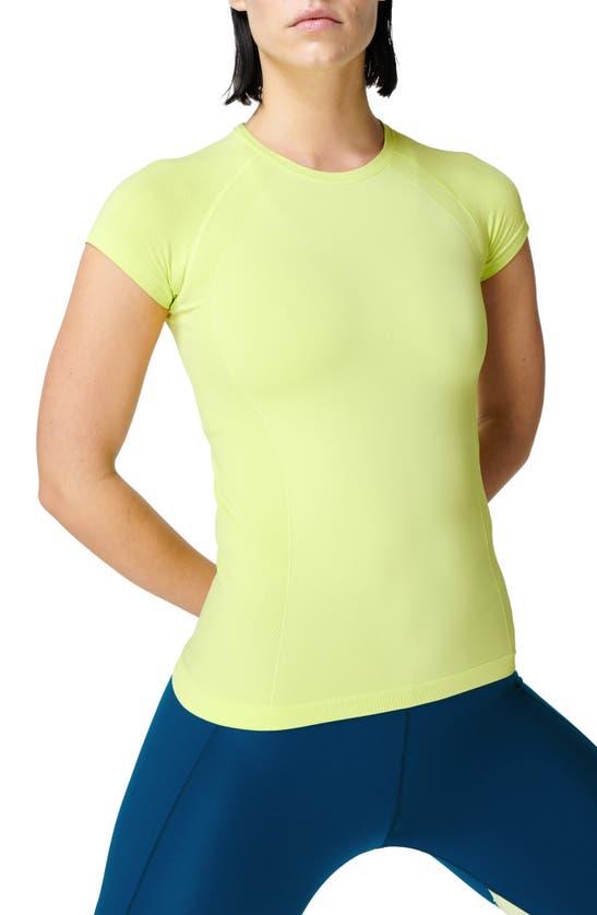 Sweaty Betty Athlete Seamless Workout T-shirt In Pomelo Green