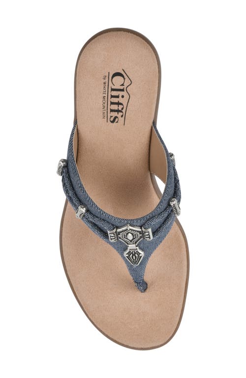 Cliffs By White Mountain Bailee Sandal In Dark Blue/denim Fabric
