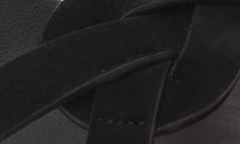 Stuart Weitzman Braided Platform Espadrille Wedge Sandal In Black