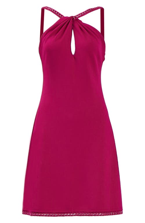 Shop Sho By Tadashi Shoji Stretch Halter Dress In Wild Pink