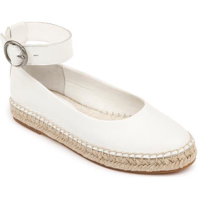 Splendid Ace Espadrille Ankle Strap Flat, White