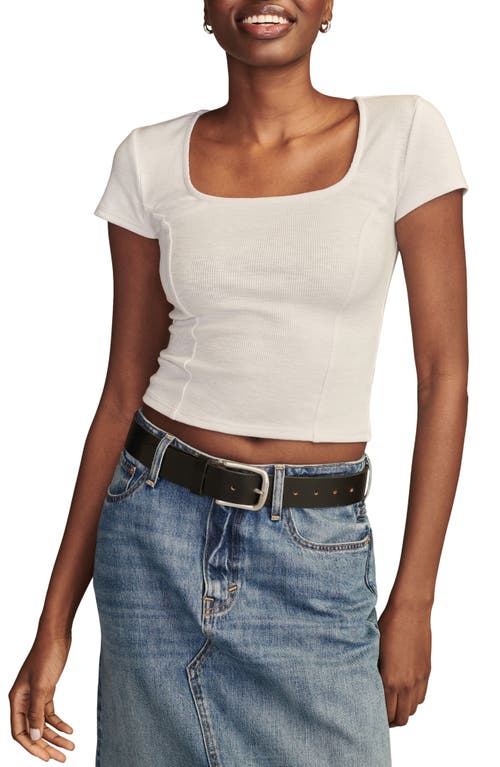 LUCKY BRAND LUCKY BRAND RIB CROP T-SHIRT 