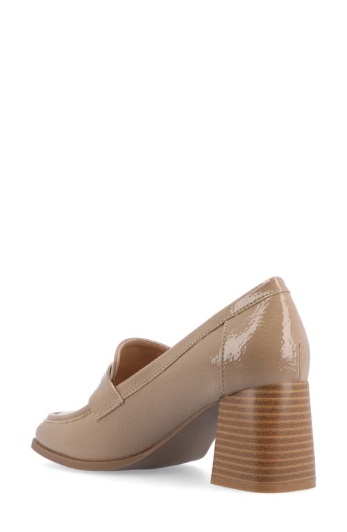Journee Collection Malleah Loafer Pump In Patent/taupe