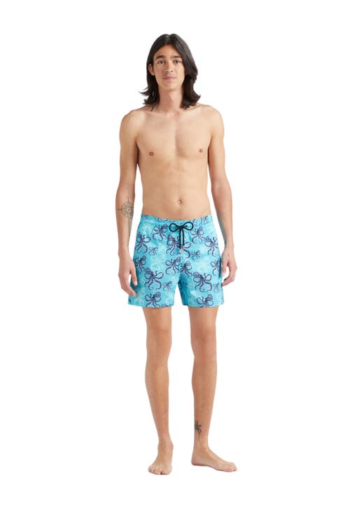 Vilebrequin Poulpes Swim Shorts In Bora Bora