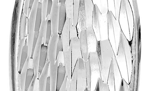 Savvy Cie Jewels Textured Oval Stud Earrings In White