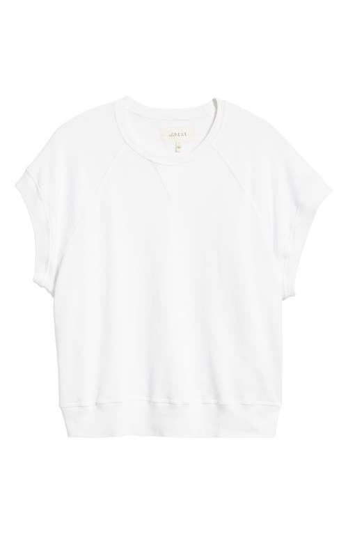 Shop The Great . The Wedge Cap Sleeve Sweatshirt In True White