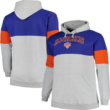 Men's Fanatics Branded Blue/Orange New York Knicks Big & Tall Pullover  Hoodie