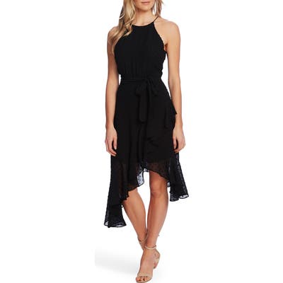 Cece Clip Dot High/low Sundress, Black
