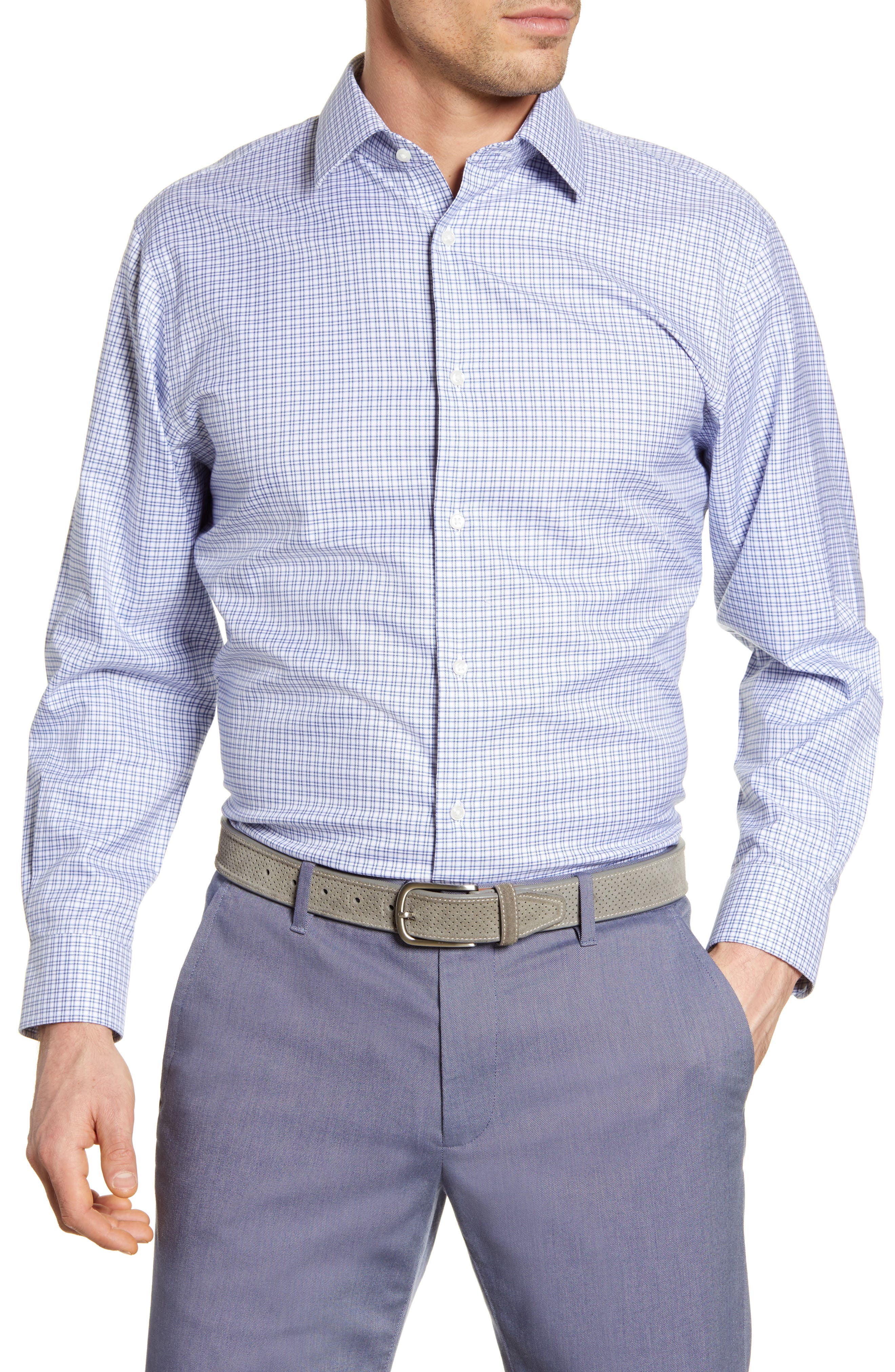Nordstrom Men's Shop Traditional Fit NonIron Check Dress Shirt Nordstrom