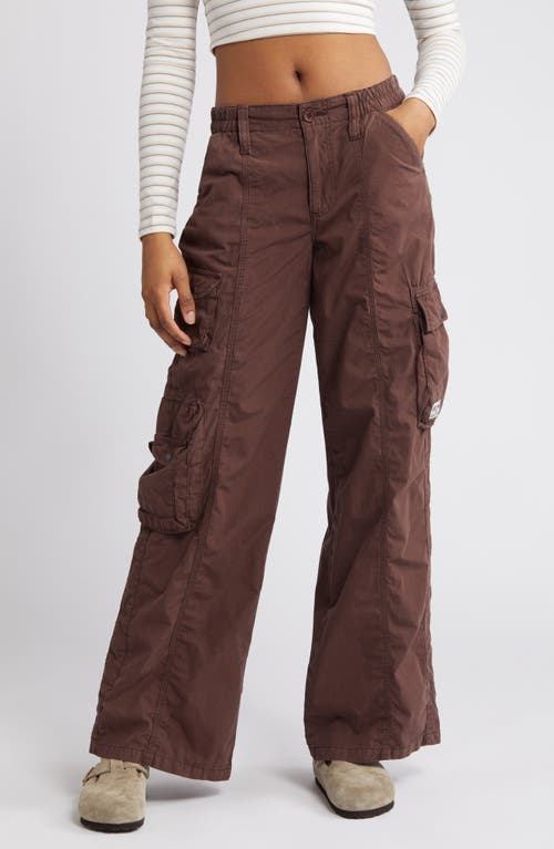 Y2K Cotton Cargo Pants in Chocolate