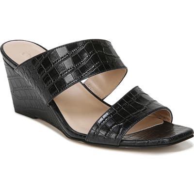 27 Edit Vennice Wedge Slide Sandal- Black