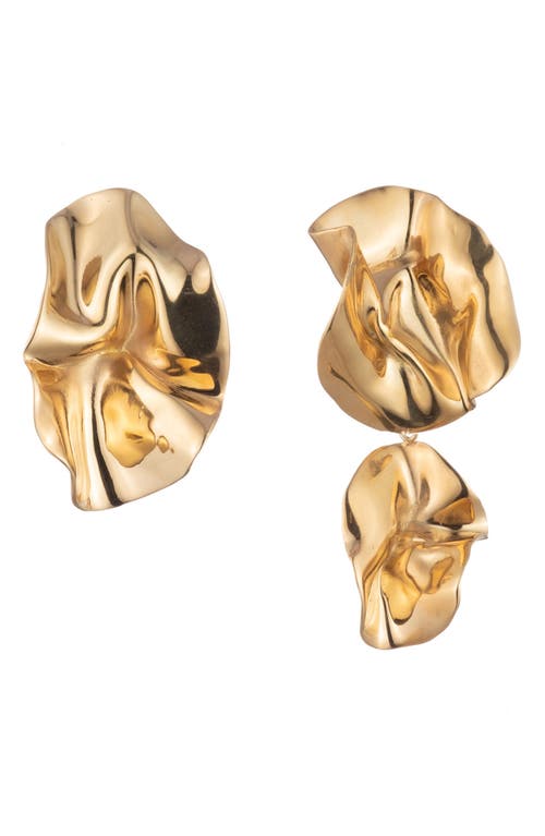 Sterling King Mismatched Fold Earrings in Gold at Nordstrom