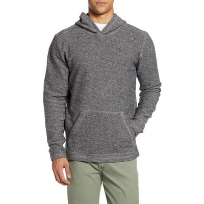 Faherty Ventura Heathered Cotton Blend Hoodie, Grey