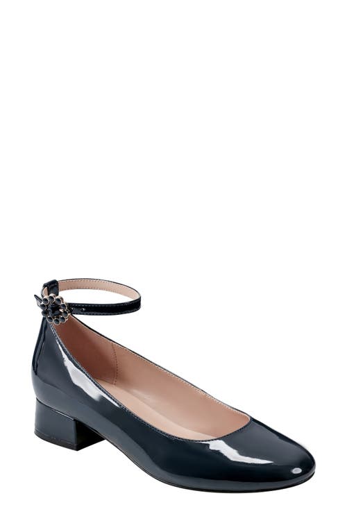 Bandolino Women's Lexy Ankle Strap Low Block Heel Pumps In Dark Blue