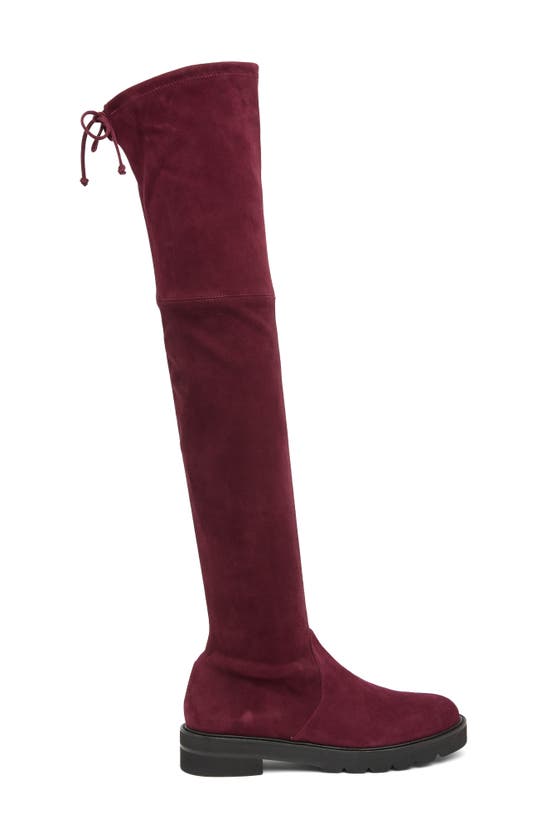 Stuart Weitzman Lowland Lift Over-the-knee Boot In Cabernet