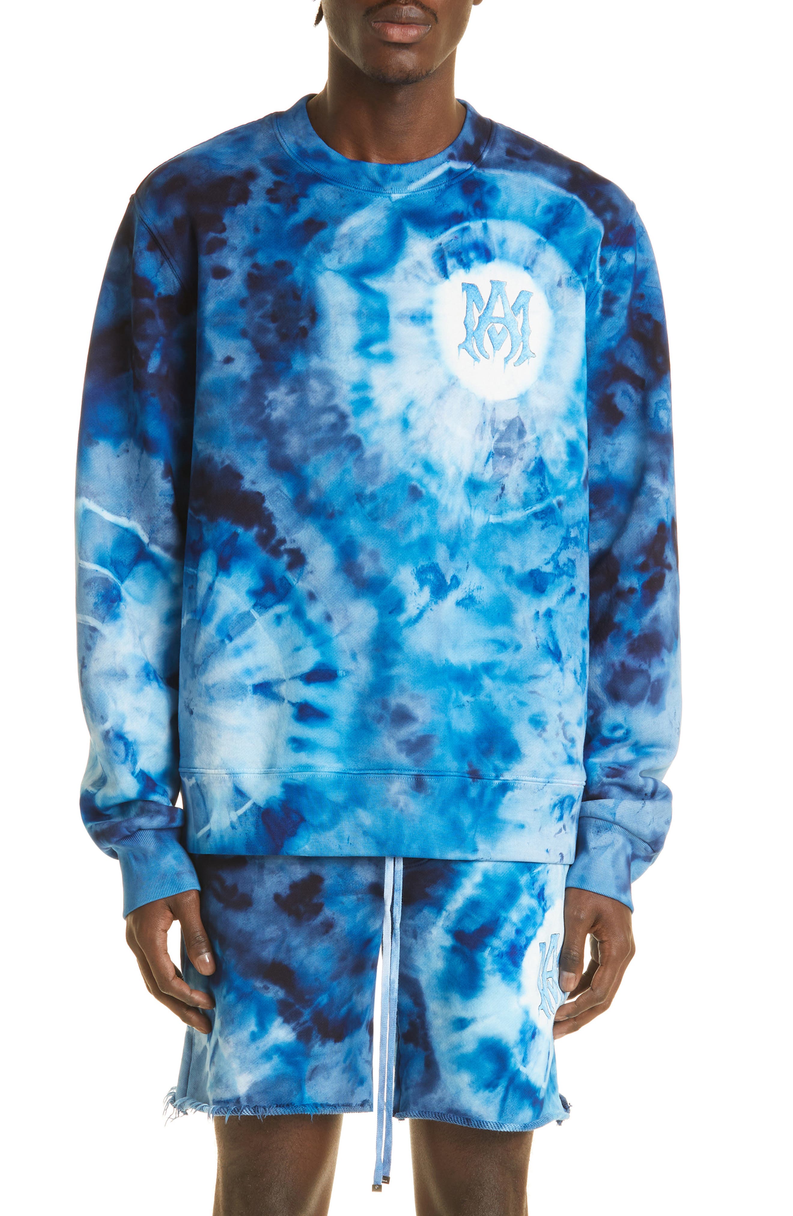 tie dye monogram sweatshirt