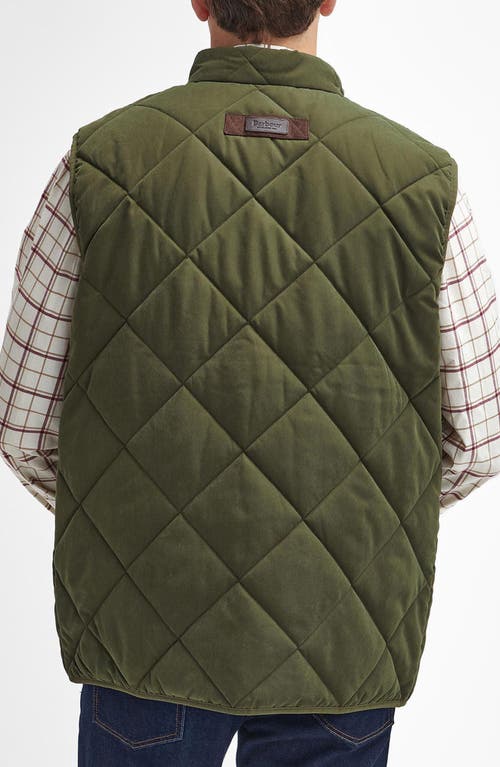 Shop Barbour Country Liddesdale Quilted Vest In Olive Green