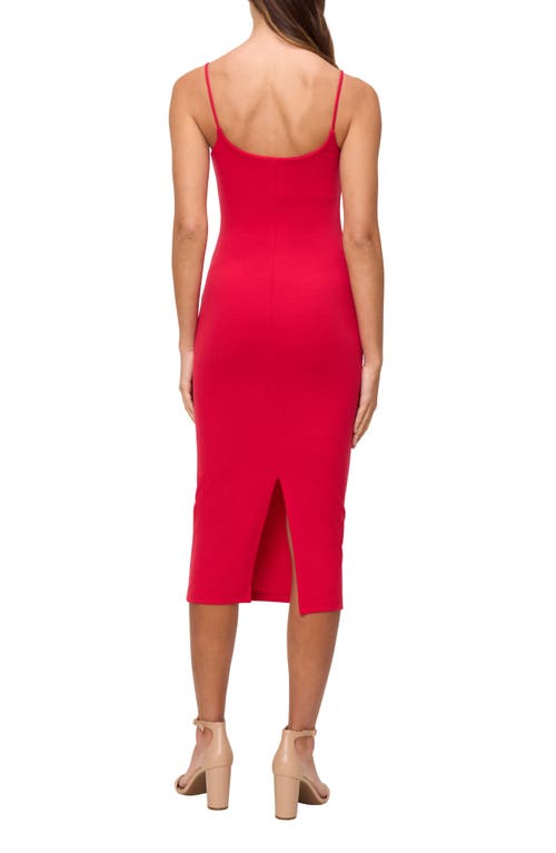 The Standard Stitch The Spaghetti Strap Midi Dress In Red