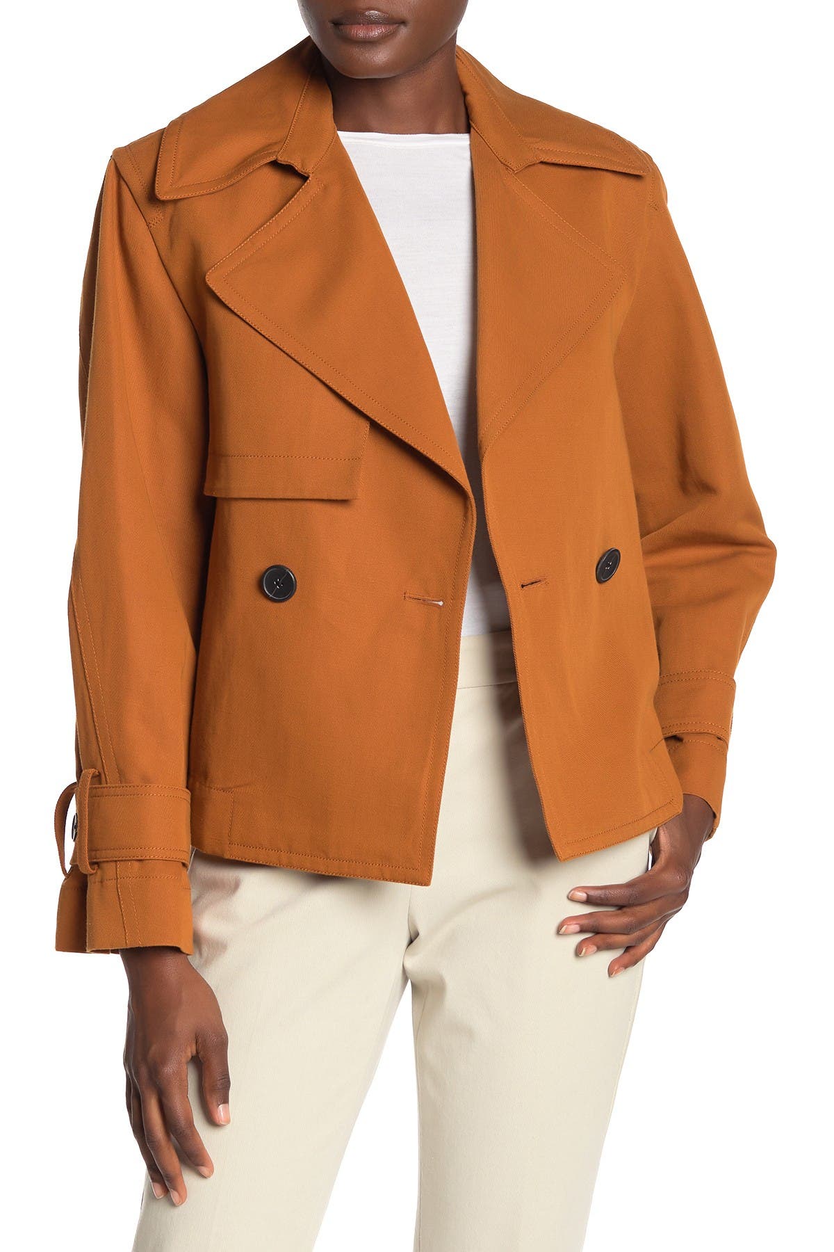 vince cropped denim jacket