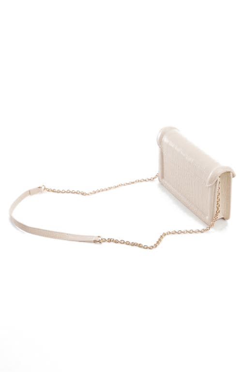 Shop Mango Envelope Flap Faux Leather Bag In Ivory