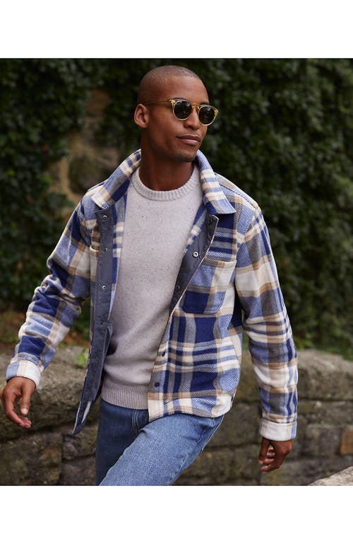 Lands' End Long Sleeve Lambswool Crewneck Sweater In Light Stone Fleck