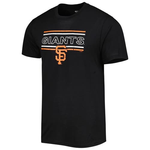 Men's Concepts Sport Black/Orange San Francisco Giants Badge T-Shirt & Pants Sleep Set