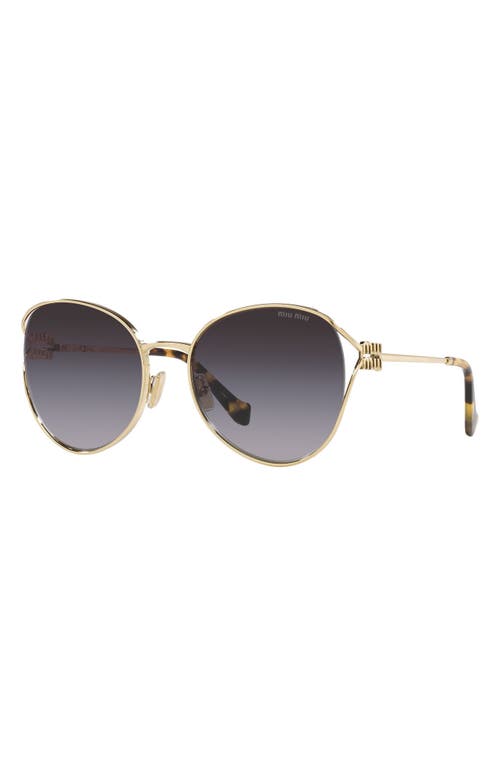 Miu Miu 58mm Gradient Phantos Sunglasses In Gold/grey Flash